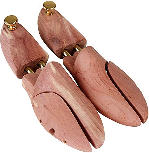 Product Cover Electomania 1 Pair Shoe Stretcher Cedar Shoe Tree Keeper Unisex Wood Moistureproof Anti-Deformation Shoes Shaper Adjustable Wooden Anti-Wrinkle for for Men US Size 8-9