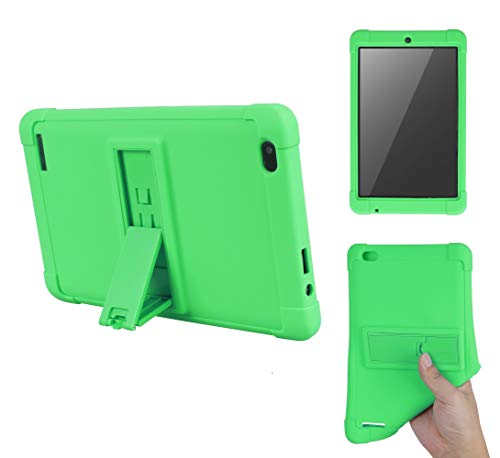 Product Cover MatrixPad Z1 7 inch Tablet Case, [Kickstand] Shockproof Silicone Case Cover + PC Tablet Bracket Stand Case for Vankyo MatrixPad Z1 7 inch Tablet (Green)