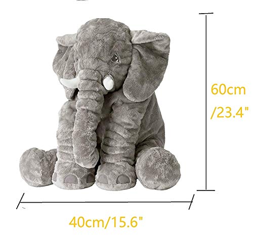 Product Cover GRIFIL ZERO Big Elephant Stuffed Animal Plush Toy 25 Inches Cute XXL Size Grey Elephant Toy (Grayy)