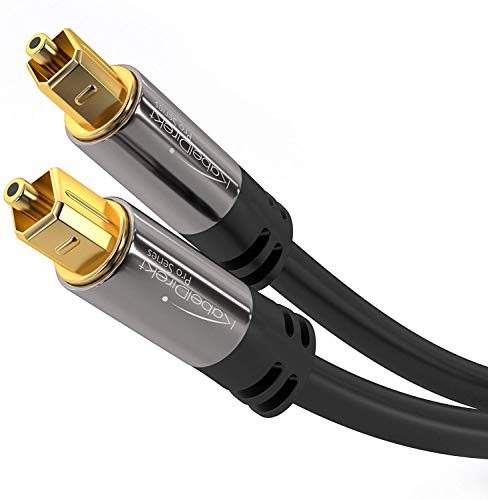 Product Cover KabelDirekt Optical Digital Audio Cable (75 Feet) Home Theater Fiber Optic TOSLINK Male to Male Gold Plated Optical Cables Best for Playstation & Xbox - Pro Series