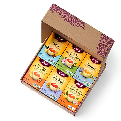 Product Cover Yogi Tea - Yogi Favorites Variety Pack in Gift Box Packaging - Includes 6 of the Most Popular Yogi Teas - 6 Pack, 96 Tea Bags Total