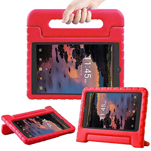 Product Cover TIRIN Case for Alcatel Joy Tab 8/ Alcatel 3T/ A30 8 Tablet - Light Weight Shock Proof Convertible Handle Stand Kids Case for Alcatel Joy Tab 2019/ Alcatel 3T 2018/ Alcatel A30 2017 8-inch Tablet, Red