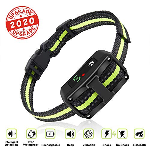 Product Cover Smart Dog Bark Collar, 2 Anti Barking Modes w/5 Adjustable Sensitivity Levels for Small, Medium and Large Dogs, Waterproof & Rechargeable Barking Training Collar with Beep Vibration and No Harm Shock
