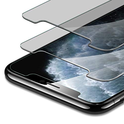 Product Cover ESR [2-Pack] Tempered-Glass Privacy Compatible with iPhone 11 Pro Max Screen Protector/iPhone Xs Max Screen Protector, Easy Installation Frame, Anti-Spy, Case-Friendly, for iPhone 11 Pro Max/XS Max