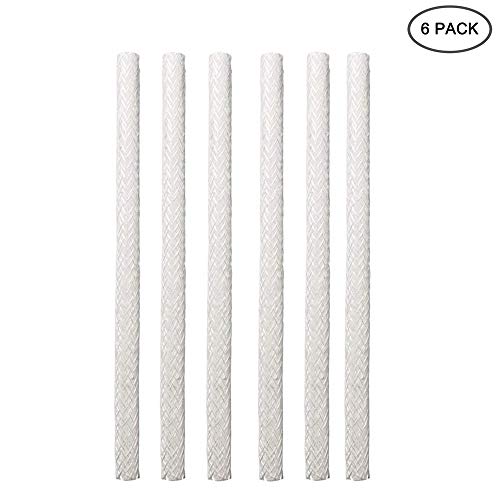 Product Cover EVERMARKET INC Long Life Fiberglass Replacement Wicks for Oil Lamps and Candles Wine Bottle Wicks for Tiki Torch, 0.5'' by 14'' (6 Pack)