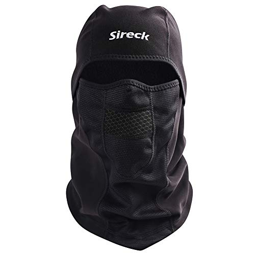 Product Cover Sireck Cold Weather Balaclava Ski Mask, Water Resistant and Windproof Fleece Thermal Face Mask, Cycling Motorcycle Neck Warmer Hood Winter Gear for Men Women Black