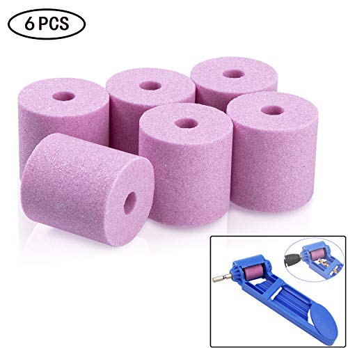 Product Cover Portable Drill Bit Grinder Sharpening Stone, 6 Pcs Portable Drill Bit Grindstone,Iron-Based Bit for Grinding for 2-12.5mm Drill Bit Sharpener, Easy and Convinient Use to Drill Bit Grinder