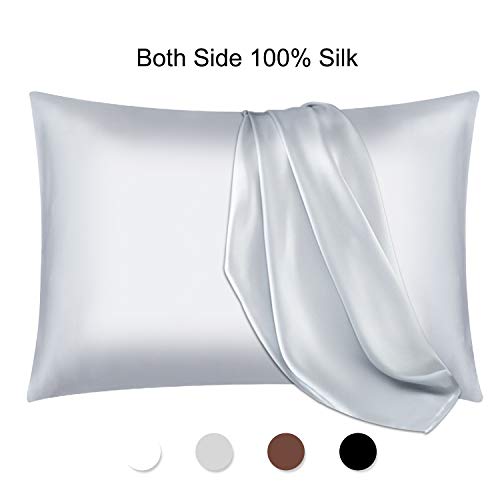 Product Cover DclobTop 100% Pure Mulberry Silk Pillowcase for Hair and Skin,Both Sides 22 Momme Silk,Both Sides Silk Pillow Case with Hidden Zippe,Hypoallergenic Soft Breathable,1pc