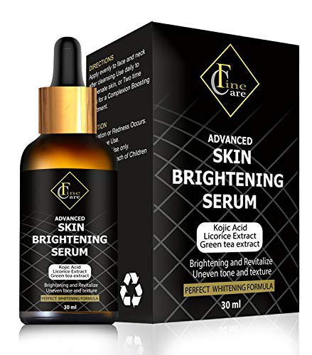 Product Cover Finecare Lightening Serum with Kojic Acid 30ml Natural Skin Lightener Whitening Serum Dark Spot Corrector Remover for Face,Neck & Private Part