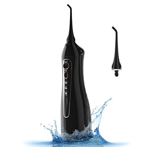 Product Cover AEVO Cordless Water Flosser, Dental/Oral Irrigator [Portable & Rechargeable] [IPX7 Waterproof] [4 Modes] Water Flosser with 240 ml Cleanable Water Tank for Home & Travel, Braces & Bridge Care, Blue