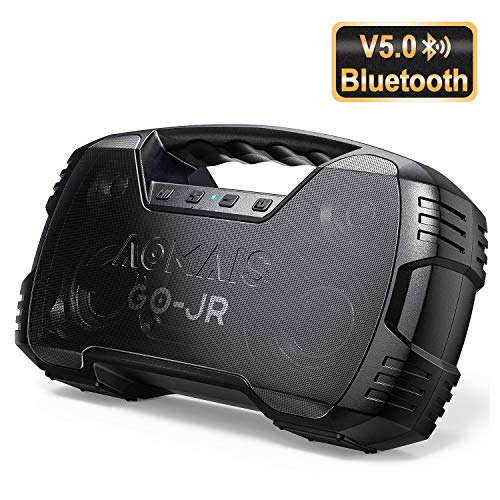 Product Cover Portable Bluetooth Speakers V5.0, Waterproof Wireless Home Party Speaker, 25W Rich Bass Impressive Sound, 15 Hrs Playtime & Wireless Stereo Pairing, Built-in Mic, Durable for Camping, Indoor, Outdoor