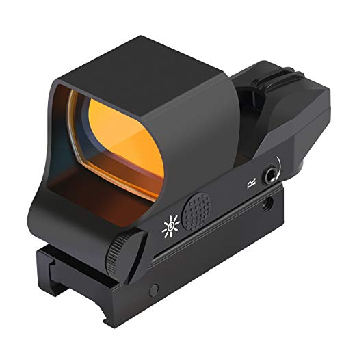 Product Cover Feyachi RS-30 Reflex Sight, Multiple Reticle System Red Dot Sight with Picatinny Rail Mount, Absolute Co-Witness with Iron Sight