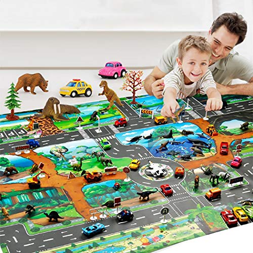Product Cover FANEO Kids Map Taffic Animal Play Mat Baby Road Carpet Home Decor Educational Toy Baby Gyms & Playmats