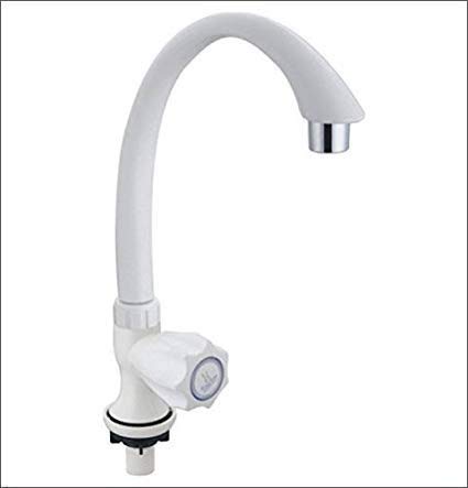 Product Cover POLO Aditya PVC wash Basin Swan Neck Tap with Foam Flow for Kitchen, Bathroom, White
