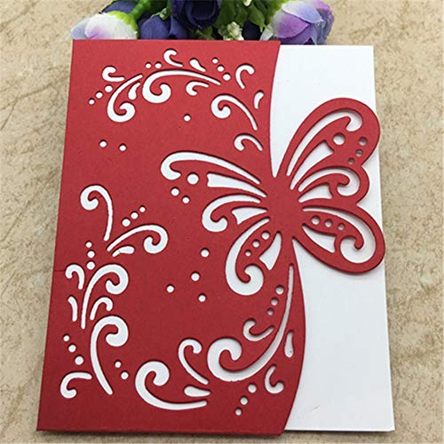 Product Cover Christmas Dies Metal Die Cuts Butterfly Greeting Card,Cutting Dies for Card Making,Embossing Dies for Scrapbooking DIY Album Paper Cards Art Craft Decoration,5.16x4.18 inches