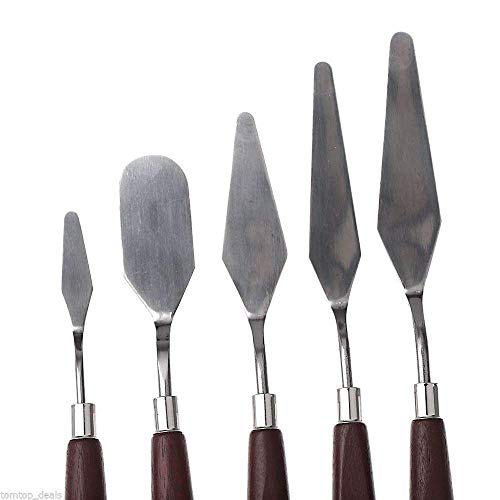 Product Cover ZHENGTU Painting Knives of Various Sizes & Shapes Set of 5 (Set of 5 Painting Knife)