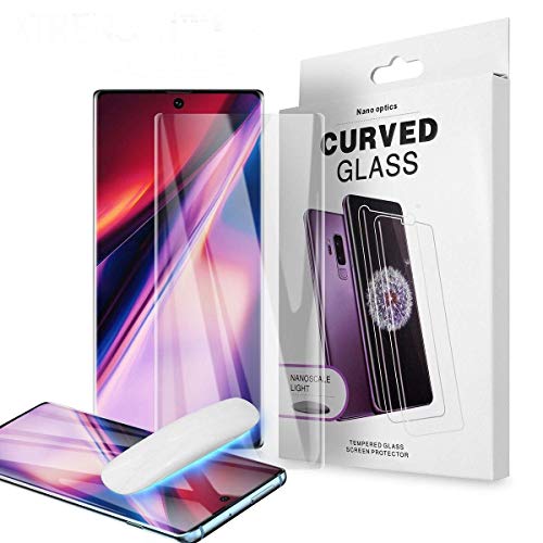 Product Cover XTRENGTH's Edge-to-Edge UV Tempered Glass Screen Protector Designed for Samsung Galaxy Note 10 Plus (Note 10+) HD Clear Ultra Thin Shield Guard Featuring Full Screen Coverage