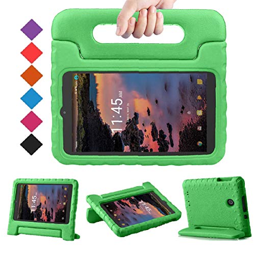 Product Cover BMOUO Kids Case for Alcatel Joy Tab 8 2019/T-Mobile 3T 8 Tablet 2018/A30 Tablet 8 2017, Lightweight Kid-Proof Handle Stand Case for Alcatel Joy Tab 2019/Alcatel 3T 8 2018 / A30 8 inch 2017 - Green