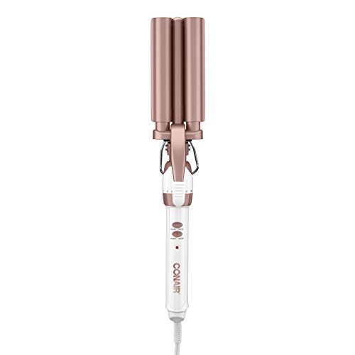 Product Cover Conair Double Ceramic Triple Barrel Waver; White / Rose Gold, Pack of 1