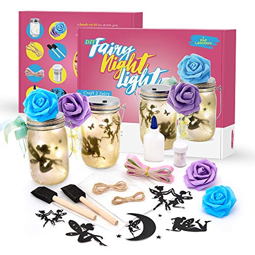 Product Cover Kid Labsters Fairy Night Light Kit - Fun DIY Fairy Tale Lantern Tool Set - Battery Powered Glass Orb/Jar Lights - Kid's Craft & Portable Dim Lamp for Bedroom & Nursery