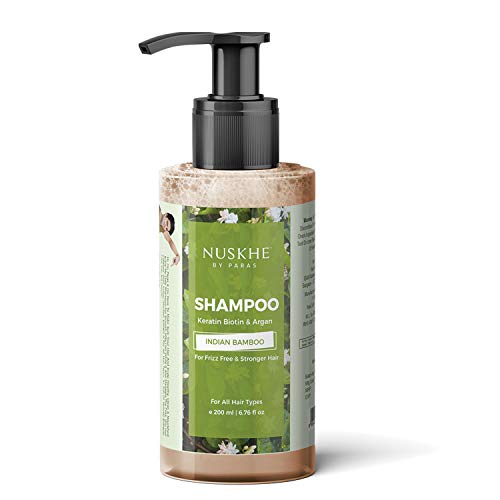 Product Cover Nuskhe By Paras Keratin Biotin & Argan Shampoo For Frizz Free & Stronger Hair For Men & Women, 200 ml