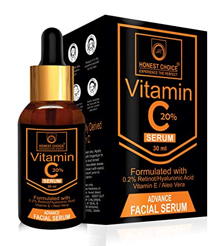 Product Cover Honest choice Vitamin C Serum For Face 30ml With retinol and Hyaluronic acid Serum | Best Vitamin C Serum For Skin Glowing And Whitening | Anti Ageing Serum | Correct Age Spot,Skin Sun Damage | Face Serum.