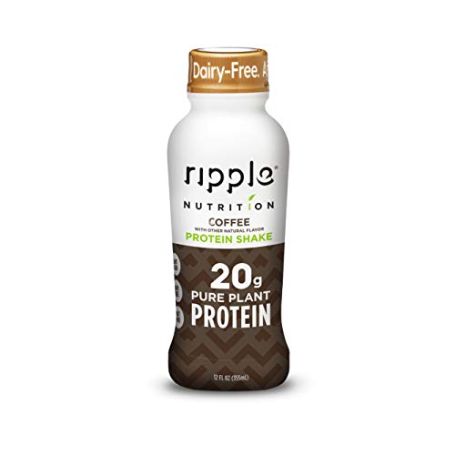 Product Cover Ripple Vegan Protein Shake, Coffee | 20g Nutritious Plant Based Pea Protein in Ready to Drink Bottles | Non-GMO, Non-Diary, Soy Free, Gluten Free, Lactose Free | 12 Fl Oz (12 Pack)