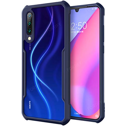 Product Cover RIGGEAR® Fortify XUNDD Transparent Hybrid Hard PC Back TPU Bumper Impact Resistant MIL-STD 810G Drop Tested Case/Cover for Xiaomi Mi A3 - Navy Blue [Mi CC9e/ Mi A3]