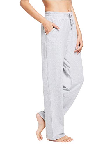 Product Cover BALEAF Women's Active Yoga Sweatpants Slight Fleece Straight Open Bottom Lounge Sweat Pants Side Pocketed