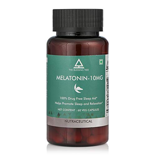 Product Cover The Blessing Tree Melatonin 10mg for Healthy Sleep Cycle. 60 Veg Capsules