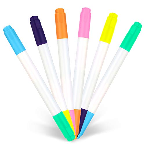 Product Cover YR Dual Sided Neon Pens For Light Up LED Board, Neon Markers Applicable For Draw, Sketch, Create, Doodle, Art, Write, Learning Tablet, 6 Packs