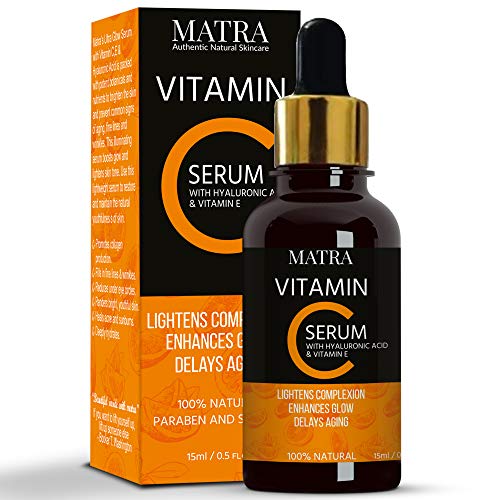Product Cover Matra Vitamin C Ultra Glow Serum With Hylauronic Acid & Vit E For Skin Lightening and Anti-Aging, 15ml, Clear, 15 ml