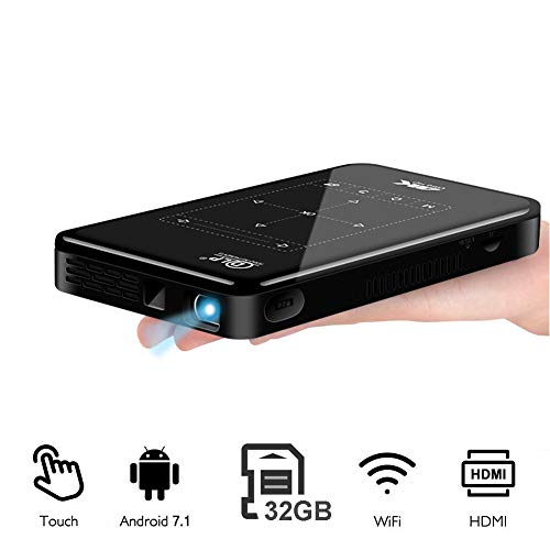 Product Cover Laiduoao Mini Projector, WiFi Video Projector DLP Projector with 50,000 Hrs Lamp Life, 1080P and 150