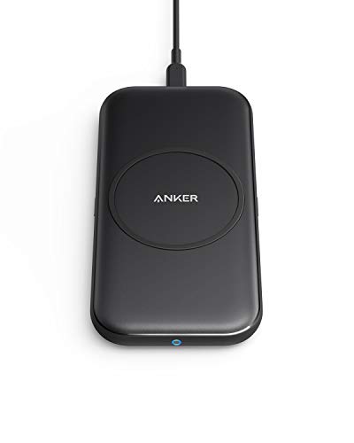 Product Cover Anker Wireless Charger, PowerWave Base Pad, Qi-Certified, 7.5W for iPhone 11, 11 Pro, 11 Pro Max, X, Xs, Xr, Xs Max, 8, 8 Plus, 10W for Galaxy S10, S9, S8, Note 10 Note 9 (No AC Adapter)