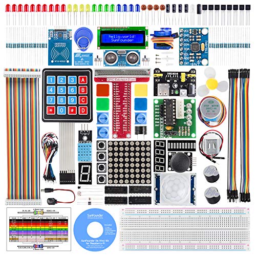Product Cover SunFounder Raspberry Pi Starter Kit with Detailed Tutorials Compatible with Raspberry Pi 4 B 3 B+, Support Python C, Learn Electronics and Programming for Raspberry Pi Beginners