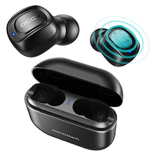 Product Cover Wireless Earbuds, Occiam 5.0 Bluetooth Headphones 72H Playtime Touch Control IPX7 Waterproof Bluetooth Headsets with Built-in Mic and 2200mAh Charging Case