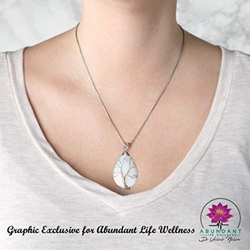 Product Cover EMF Protection Pendant Necklace - Anti-Radiation - Programmed with 30+ Homeopathic Frequencies - Multiple Styles - EMF Shield Necklace Jewelry by Dr. Valerie Nelson (White Tree of Life)