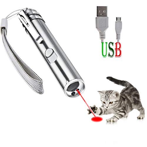 Product Cover M JJYPET Interactive Cat Toys,Rechargeable 3 in 1 Cat Red Dot Cat Kitten Dog Toy