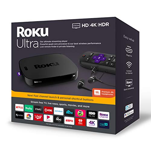 Product Cover Roku Ultra Streaming Media Player 4K/HD/HDR 2019 with Premium JBL Headphones