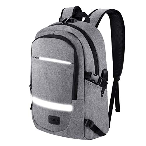 Product Cover Laptop Backpack Travel RFID, Anti Theft Backpack for Men Women Business Computer Backpack with USB Charging Port Slim and Lock 15.6 Inch College School Bookbag Computer Laptop Bags Water Resistant