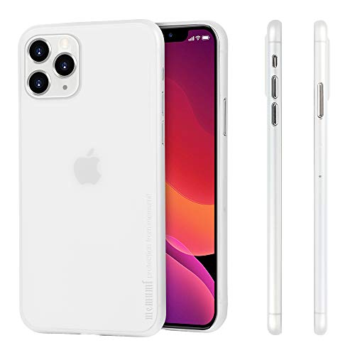 Product Cover memumi Thin Fit Compatible with iPhone 11 Pro Max Case 0.3 mm Matte Back Cover for iPhone 11 PRO MAX Ultra Slim Phone Case [Fingerprint Resistant] [Scratch Resistant] (Matte Translucent White)
