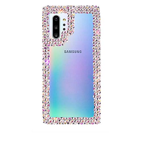 Product Cover Jesiya for Galaxy Note 10 Plus/Galaxy Note 10 Plus 5G Case 3D Glitter Sparkle Bling Case Luxury Shiny Crystal Rhinestone Diamond Bumper Clear Protective Case Cover