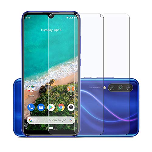 Product Cover Affix Premium Tempered Glass for Xiaomi Mi A3 with Easy Installation Kit (Transparent) - Pack of 2