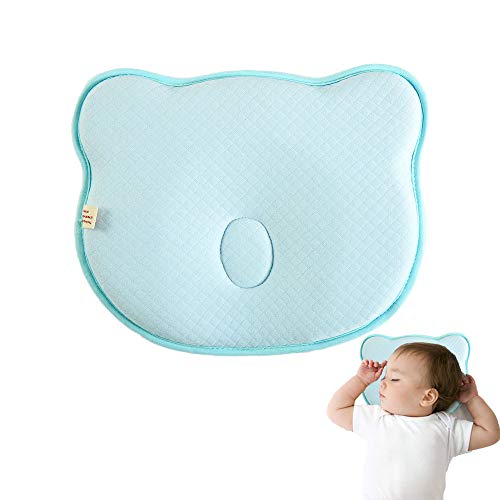 Product Cover Arkmiido Baby Head Shaper Pillow New Born and Infants,Baby Sleep Pillow with Premium Memory Foam (Blue)