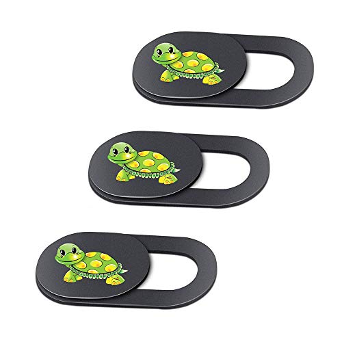 Product Cover Laptop Web Camera Cover Ultra Thin (0.027in) Webcam Cover Slide Cute Turtle Printed for Laptop,Desktop,PC,Macboook,iMac,Computer,Smartphone(3 Pack)