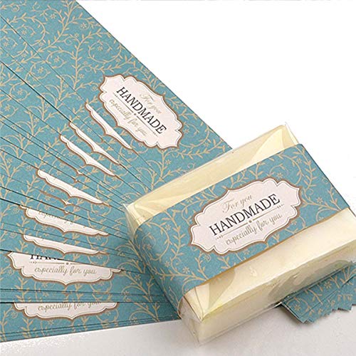Product Cover CHAWOORIM Wrappers Labels Tape for Hand Made Soap Bar Packaging Kraft Gift Boxes Soap Making Supplies Ivy Flower