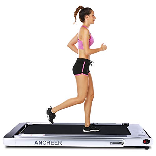 Product Cover ANCHEER 2 in 1 Folding Treadmill, 2.25HP Electric Treadmill, Under Desk Portable Treadmill Walking Running Machine with Bluetooth Audio Speakers for Home Gym Cardio Exercise