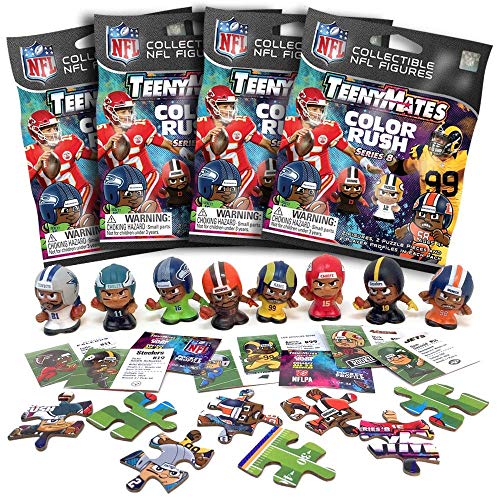 Product Cover TeenyMates Party Animal 2019-20 NFL Series 8 Color Rush Mini Figures Blind Bags Gift Set Party Bundle - 4 Pack
