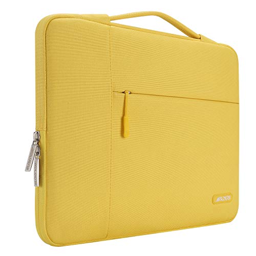 Product Cover MOSISO Laptop Sleeve Compatible with 13-13.3 inch MacBook Air, MacBook Pro, Notebook Computer, Polyester Multifunctional Briefcase Handbag Carrying Case Cover Bag, Yellow