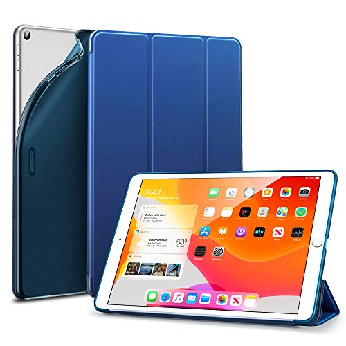 Product Cover ESR iPad 7th Generation Case,Rebound Slim Smart Case for iPad 10.2'' 2019, Auto Sleep/Wake,Viewing/Typing Stand Case, Flexible TPU Back with Rubberized Coating Cover,Navy Blue